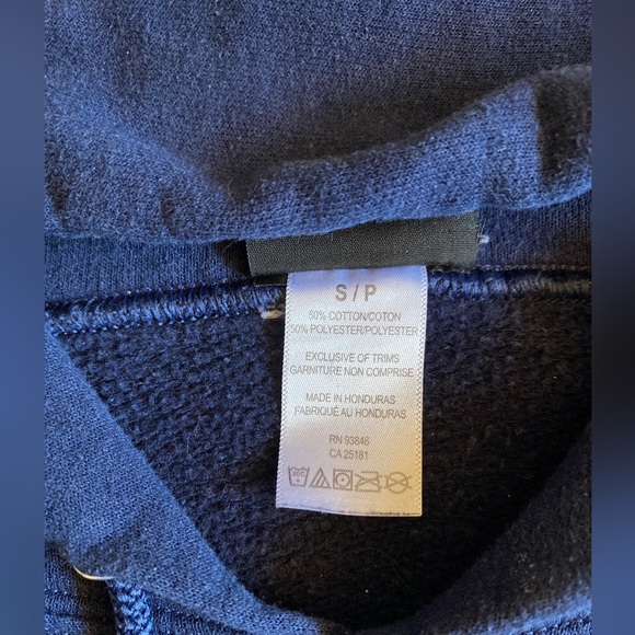 Thrasher Magazine Hoodie Mens SmallNavy Blue Flames Logo - Picture 4 of 5